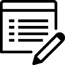 Sketch depicting a website layout