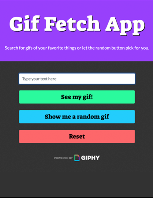 Giphy search app